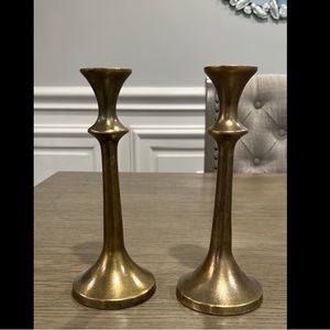 Gold Candlestick Holders